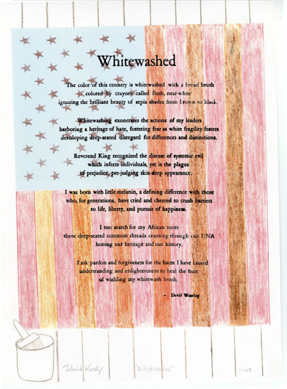 Picture of “Whitewashed” Poem, Image and Printing by David Winship